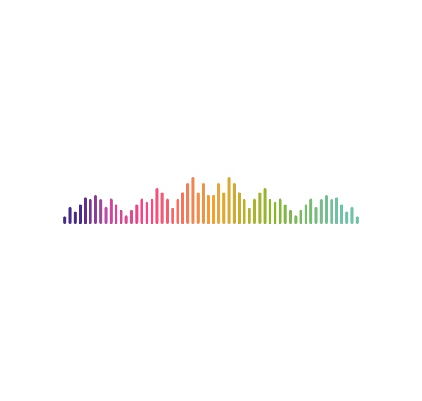 sound wave pulse ilustration logo vector