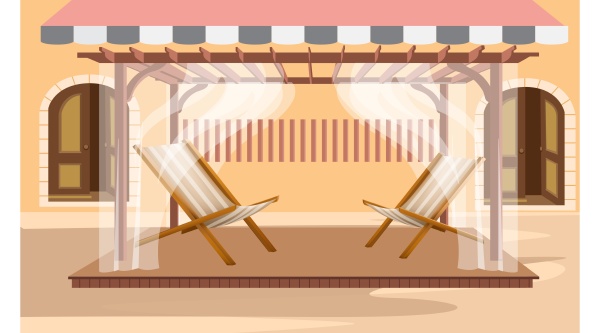 mock up illustration of two chairs