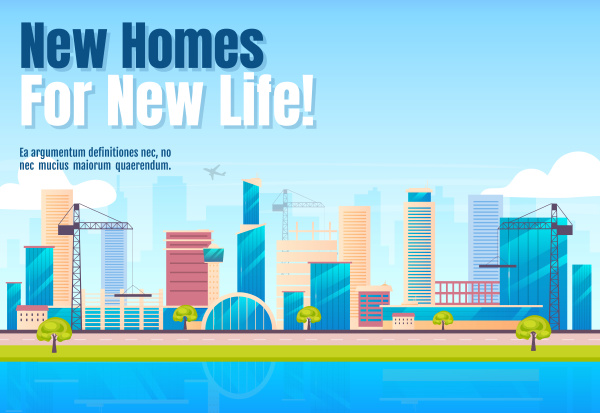 new homes for new life banner
