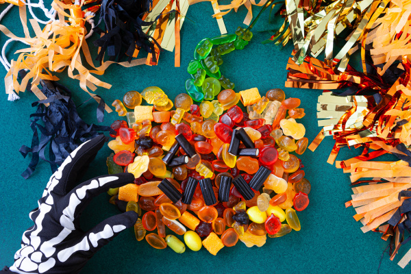 colorful halloween candy