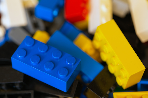 plastic toy blocks various colored lego