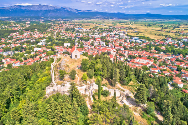 town of sinj in dalmatia hinterland