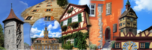 collage from the city of schwaebisch
