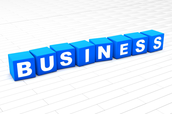 3d illustration of the word business