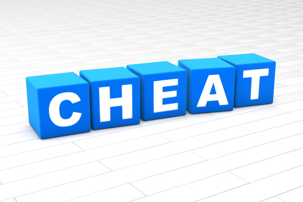 3d illustration of the word cheat