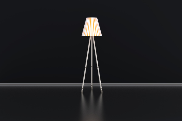 3d illustration of a lamp in