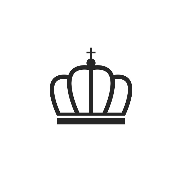 royal crown logo icon vector illustration