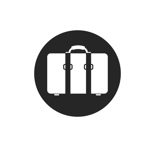 suitcase icon logo vector illustration