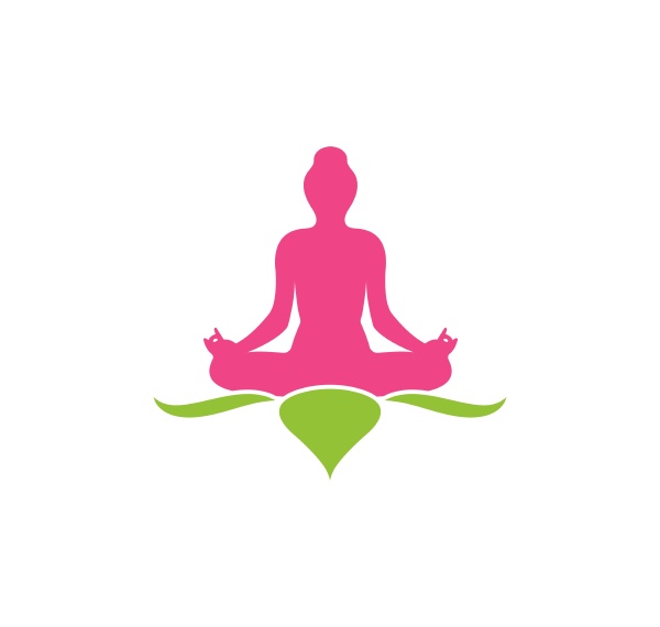 meditation logo template vector icon