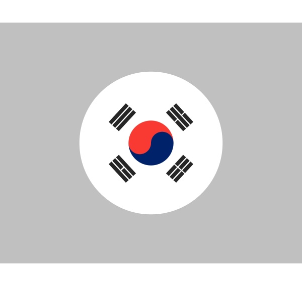 korean flag vector illustration design