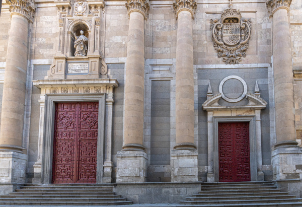 baroque church enrance salamanca