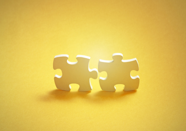 pair of two matching puzzle pieces