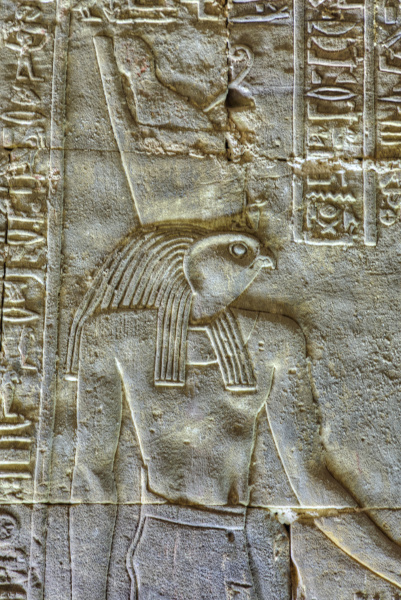 the god horus bas relief