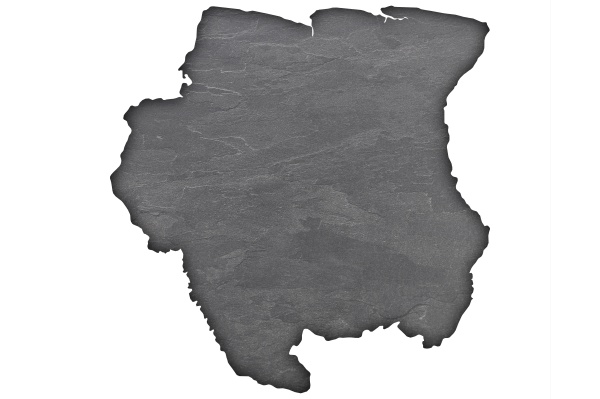map of suriname on dark slate