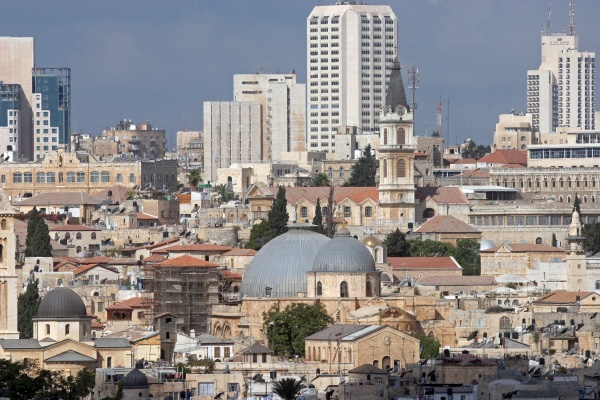 view on old jerusalem and church
