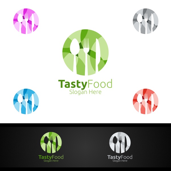 healthy food logo template organic