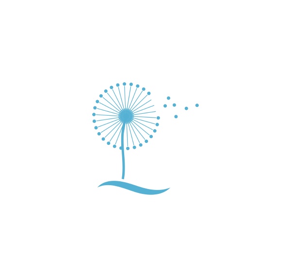 dandelion flower logo icon vector