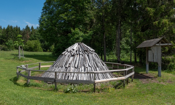 charcoal pile for presentation outdoors in