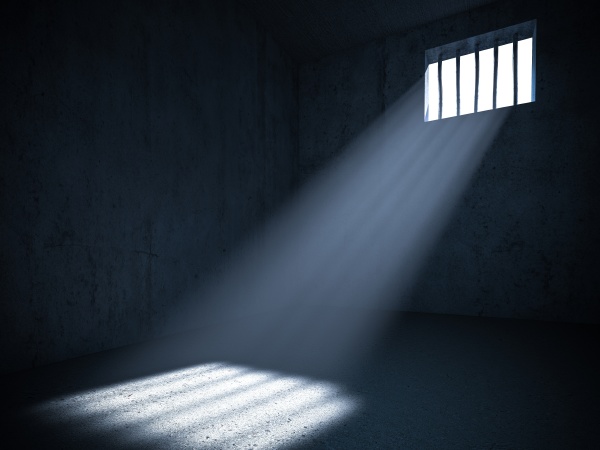interior of a prison with light