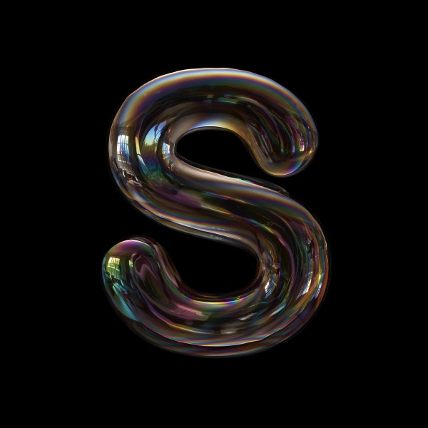 soap bubble letter s