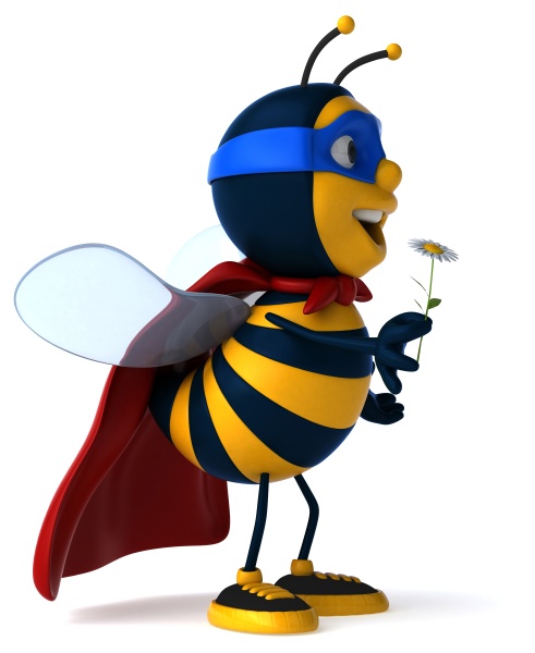 fun bee 3d illustration