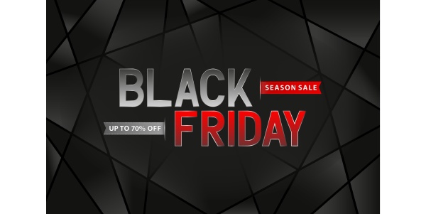 black friday sale monochrome and red