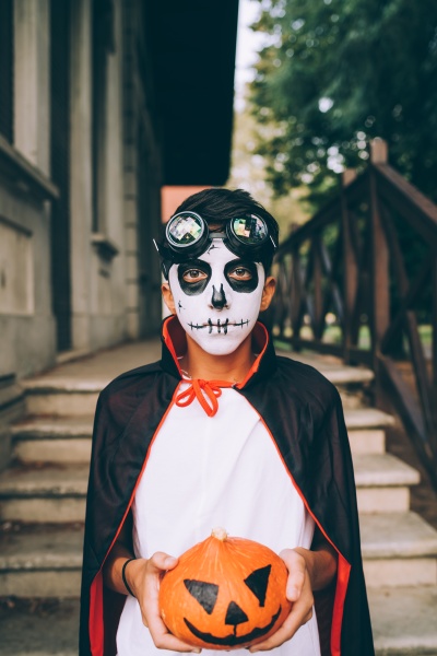 boy in in halloween costume with
