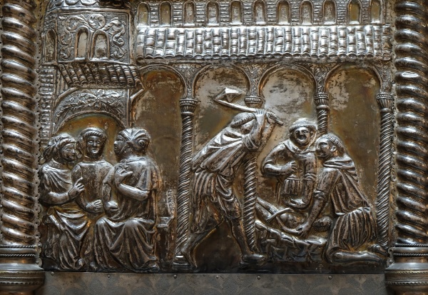 bass relief with images from the