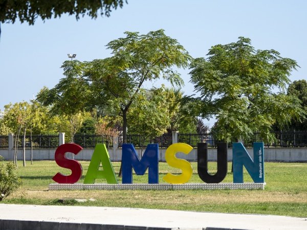 samsun city name sign in coloured