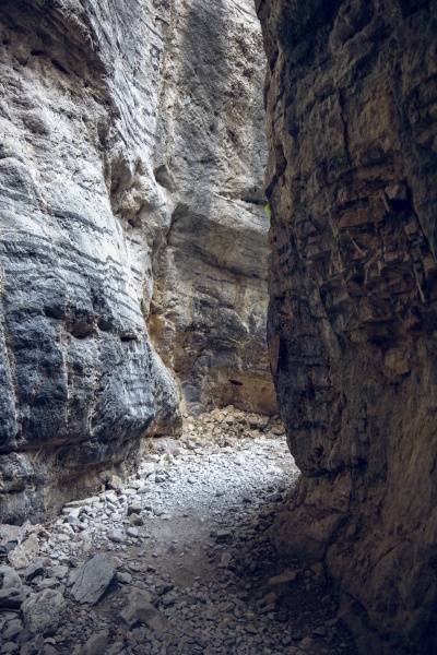 narrow path of rock mountain at