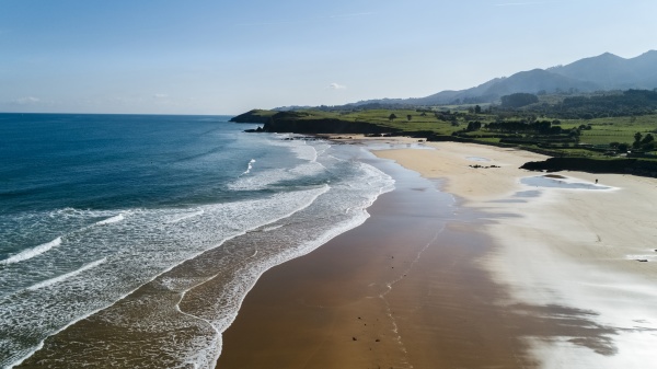 aerial, view, of, sandy, coastal, beach - 29122341