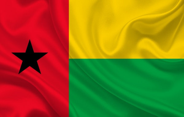 guinea bissau country flag on wavy