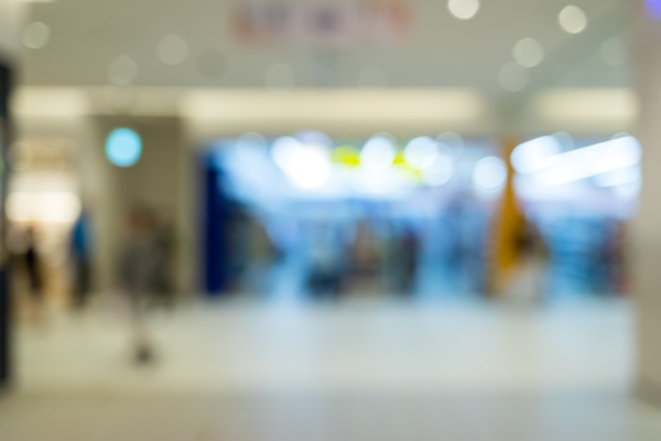 blur view of shopping center