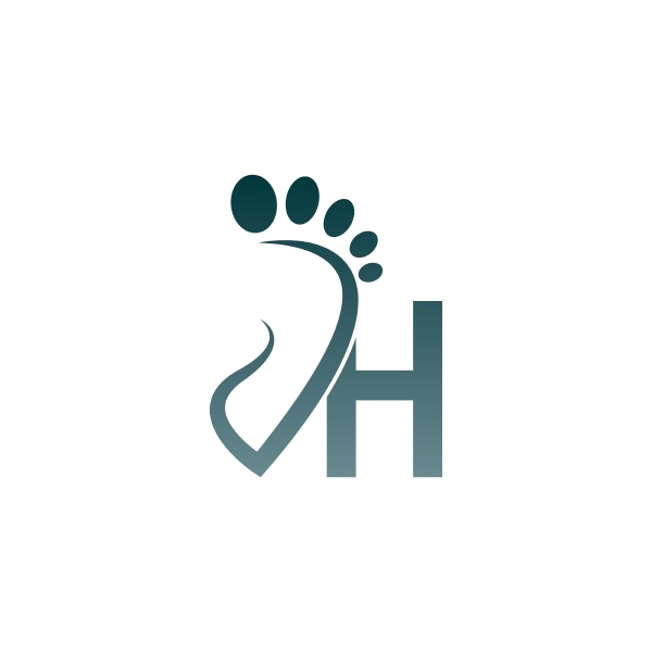 letter h icon logo combined with