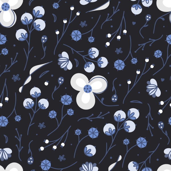 floral seamless pattern hand drawn