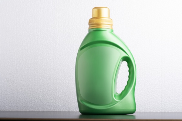 cloth detergent liquid bottle in front