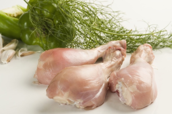 close up of raw chicken with