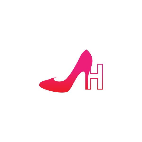letter h with women shoe