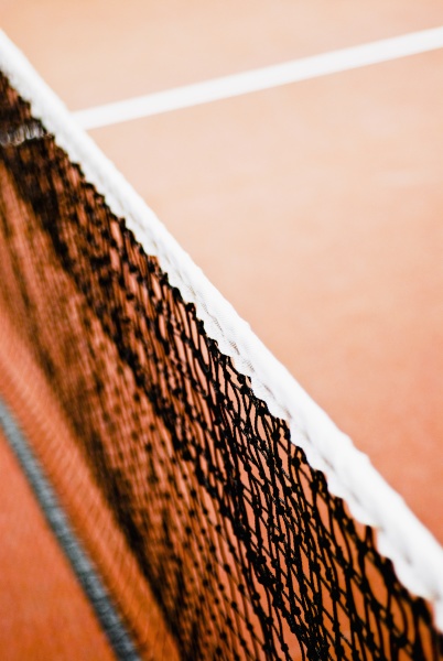 close up of a tennis net