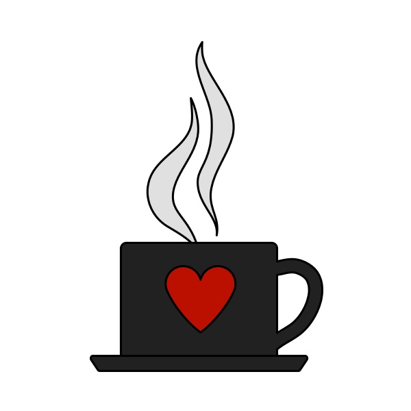 valentine day coffee icon