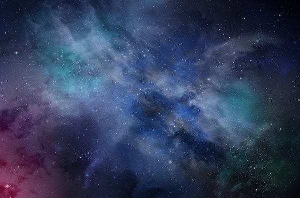 abstract cosmic background with the image
