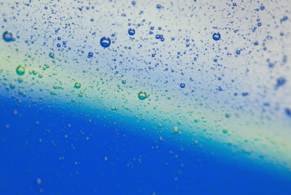 close up of water droplets on