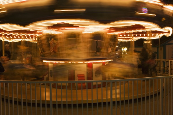 close up of a carousel at