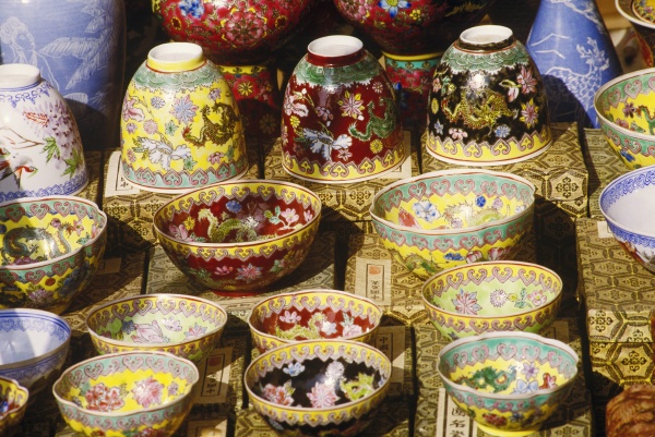 close up of crockery in a