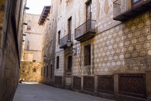 buildings along a street barcelona