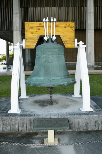 close up of a bell