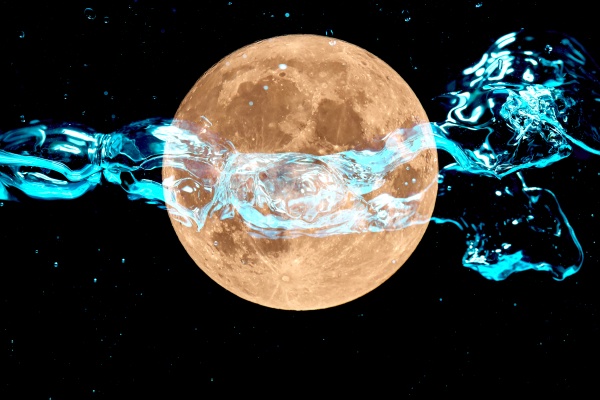moon and water