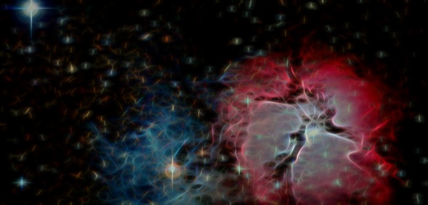 space background with dark matter
