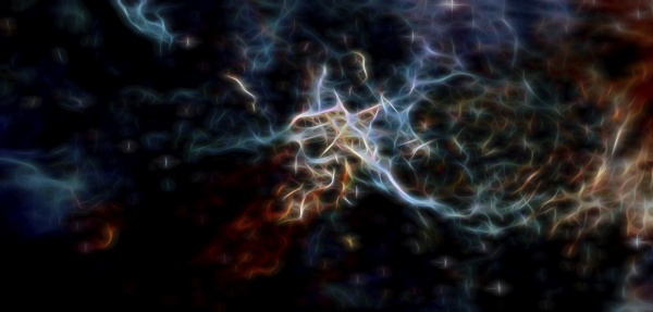 space background with dark matter