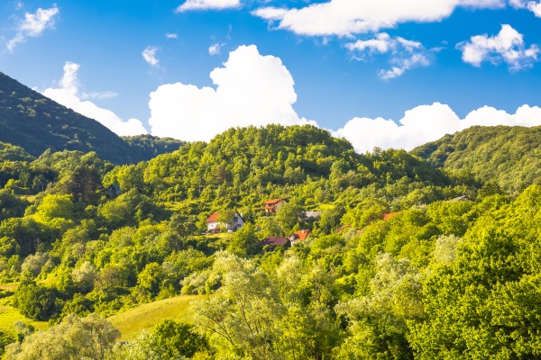 zumberak green hills above jastrebarsko view
